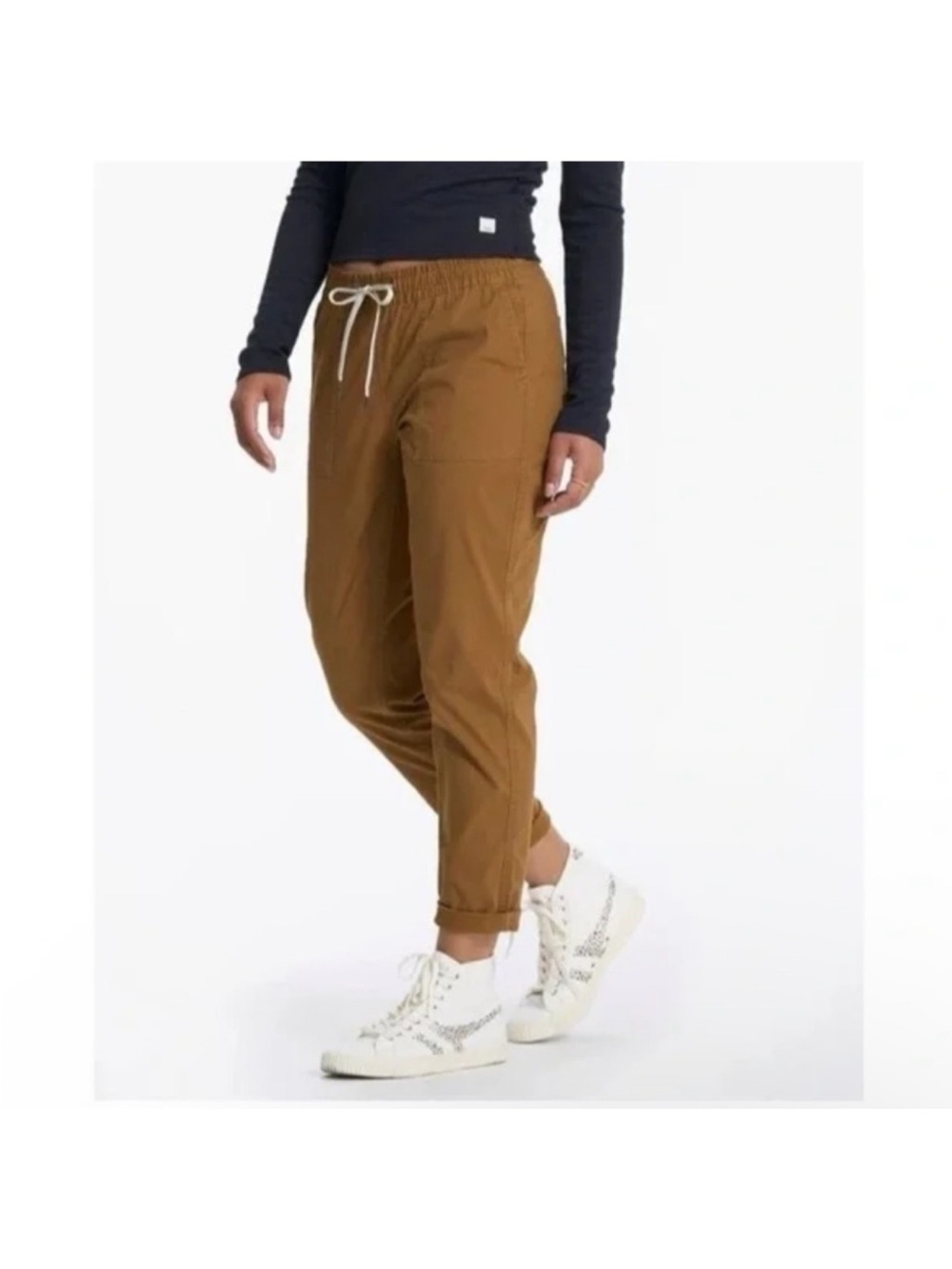 Vuori DurraTerra Ripstop Fabric Drawstring Pants In Caramel - Size XS